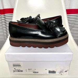 SEE BY CHLOE Black Chunky Loafers with Tassels EU36